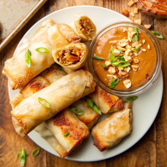 Baked Vegetable Spring Rolls