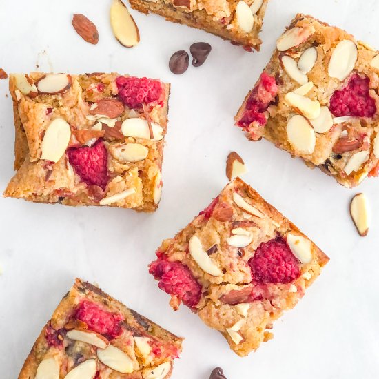 Raspberry Almond Blondies