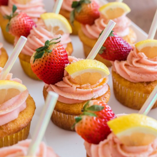 Strawberry Lemonade Cupcakes