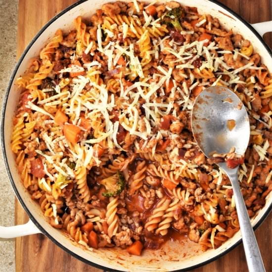 Ground Chicken Pasta Casserole