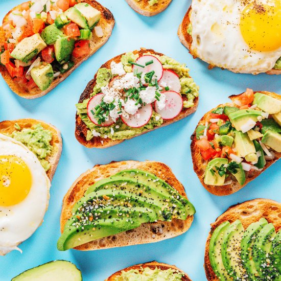 Healthy Avocado Toast (5 Ways!)