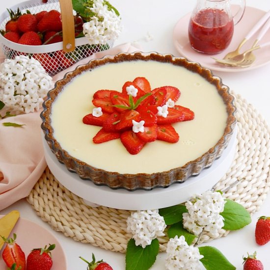 Strawberry & White Chocolate Tart