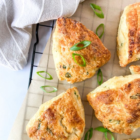 Goat Cheese Scones with Scallions