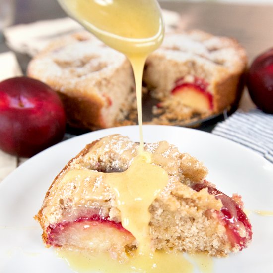 Plum Cake With Rum Sauce