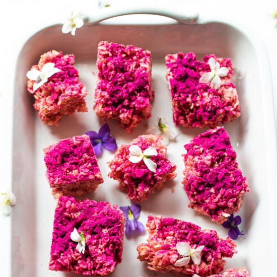 Dragon Fruit Rice Krispies Treats