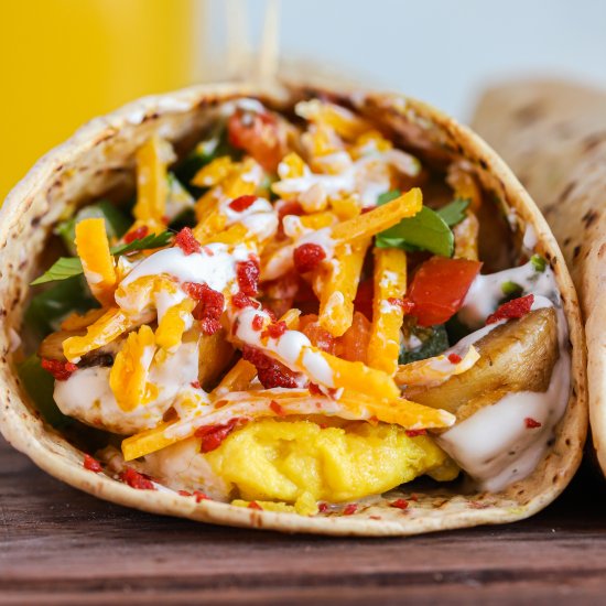 High Protein Vegan Breakfast Wrap