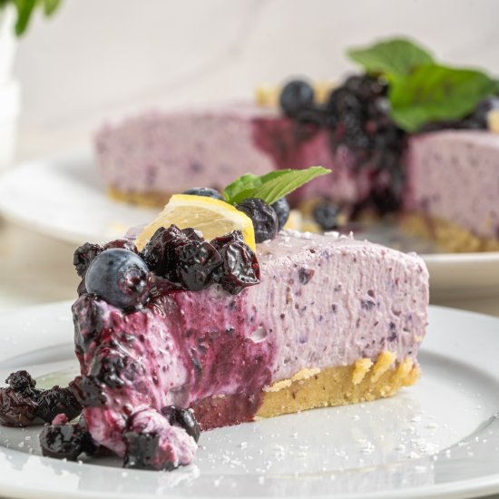 No Bake Blueberry Cheesecake