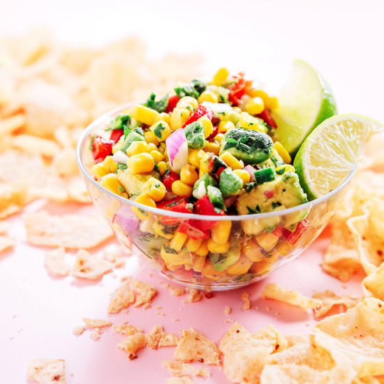 10-Minute Avocado Corn Salsa