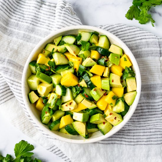 Cucumber Mango Salad with Avocado