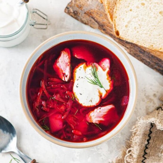 Simple and Classic Red Borscht