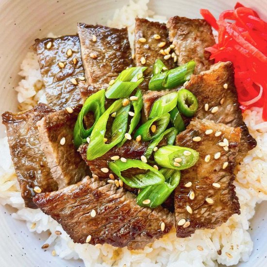 Japanese Steak and Rice Bowl