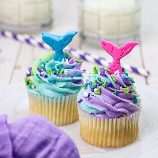 Mermaid Tail Cupcakes