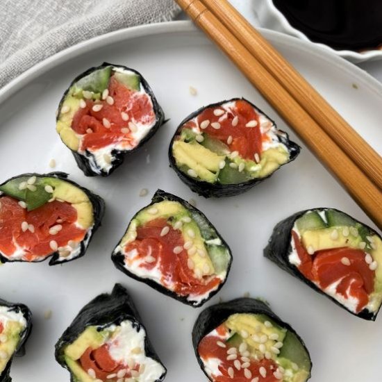 No-Rice Sushi with Smoked Salmon