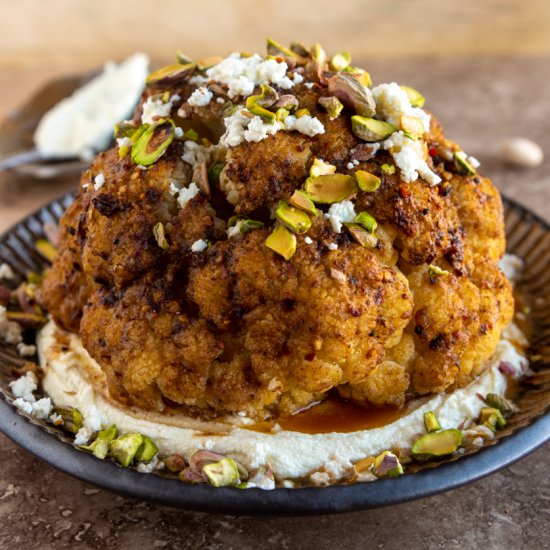 Spiced Whole Roasted Cauliflower