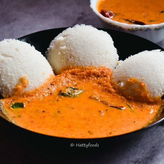 Quick chutney recipe for idli  & do