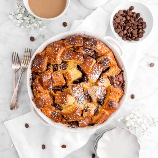 Chocolate Chip Bread Pudding