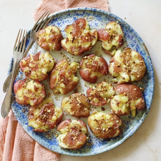 Roasted potatoes with coriander