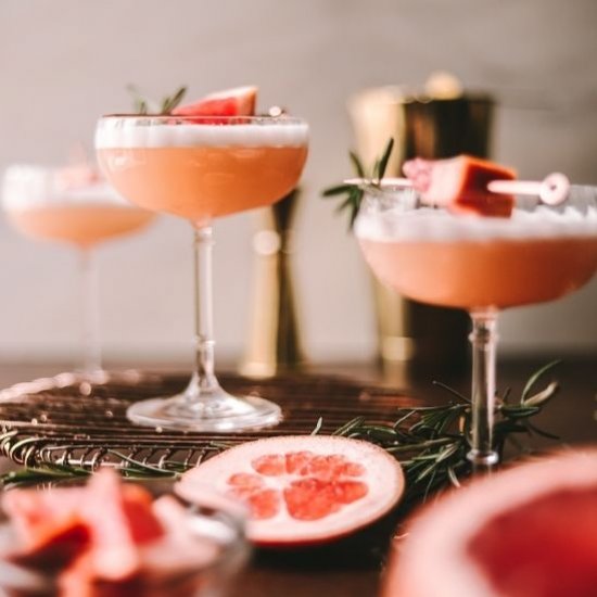 Grapefruit Rosemary Gin Sour