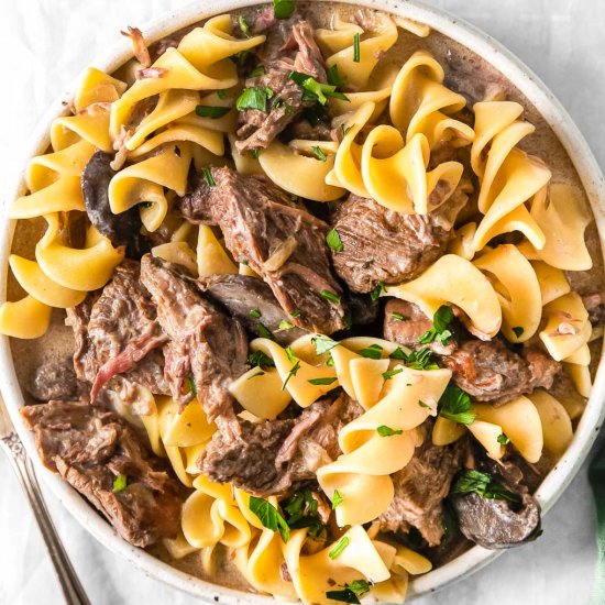 Slow Cooker Beef Stroganoff