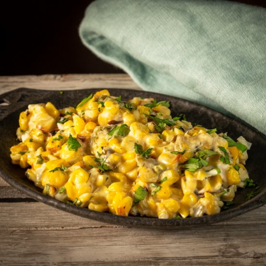 Creamed Corn with Poblana Peppers