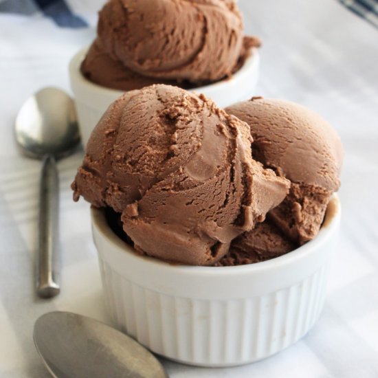 Homemade Milk Chocolate Ice Cream