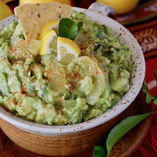 Poblano Guacamole with Lemon