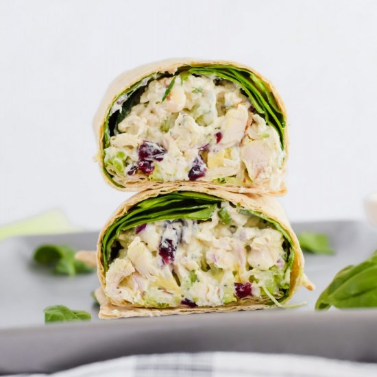 Pesto Chicken Salad Wrap