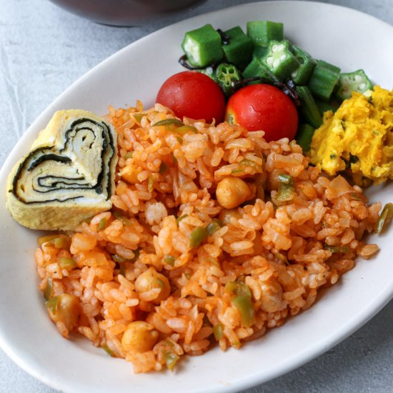 Chickpea Ketchup Rice (Fried Rice)