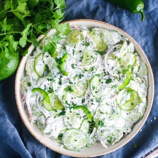 Cilantro Lime Cucumber Salad