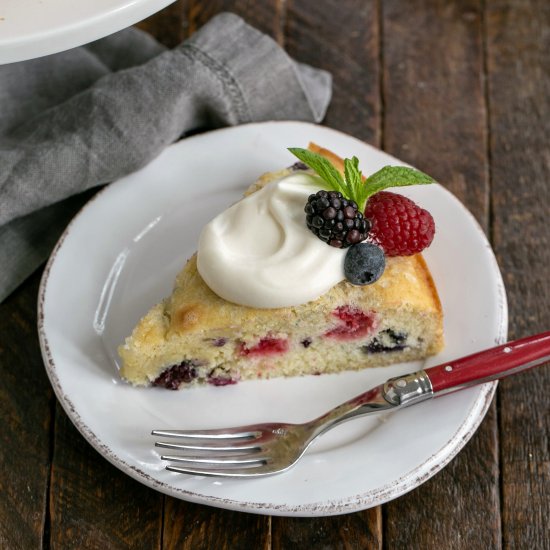 Berry Cake with Lemon Curd Cream