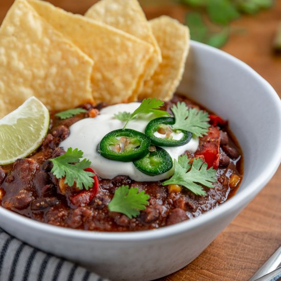 Vegan Adzuki & Black Bean Chili