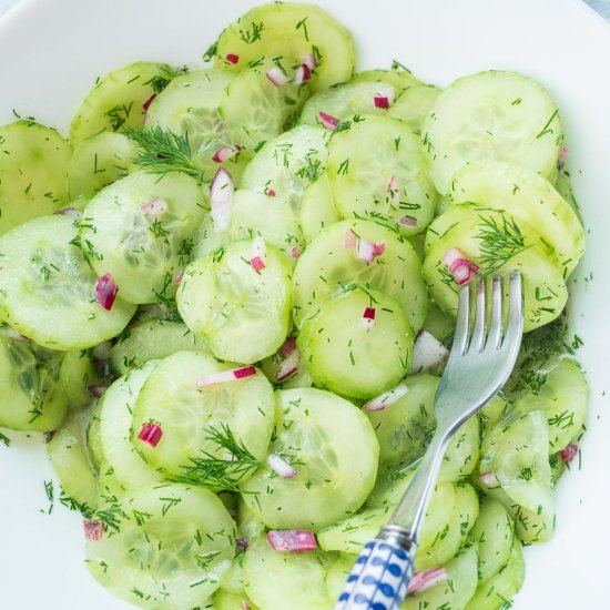 German cucumber salad