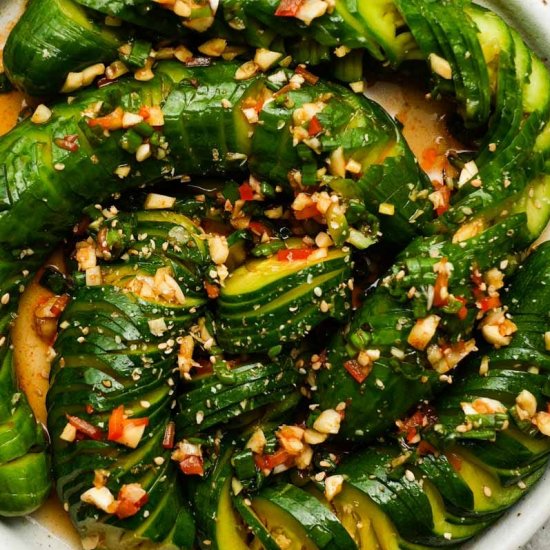 Asian Cucumber Salad with Chili