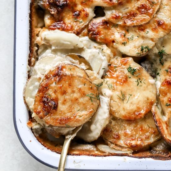 Scalloped Potatoes with Mushrooms