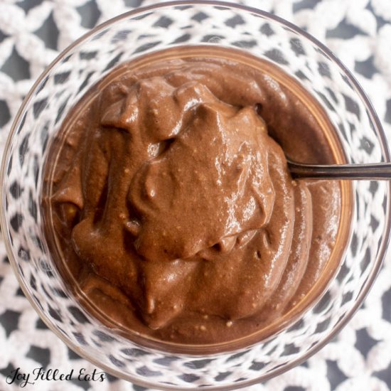 Keto Avocado Chocolate Pudding