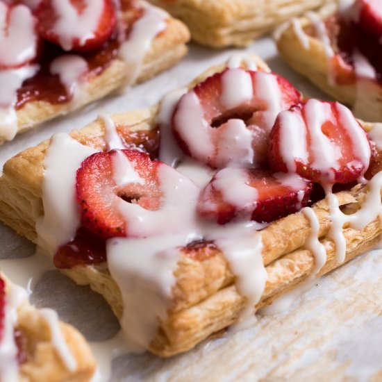 Puff Pastry Fresh Strawberry Tart