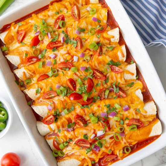 shredded beef enchiladas