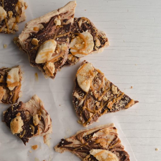 Chunky Monkey Greek Yogurt Bark