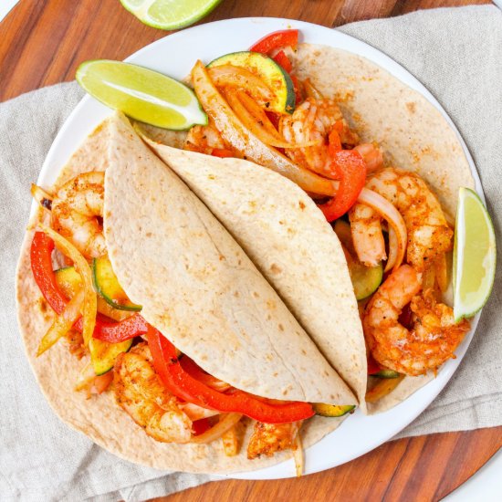 Sheet Pan Shrimp Fajitas