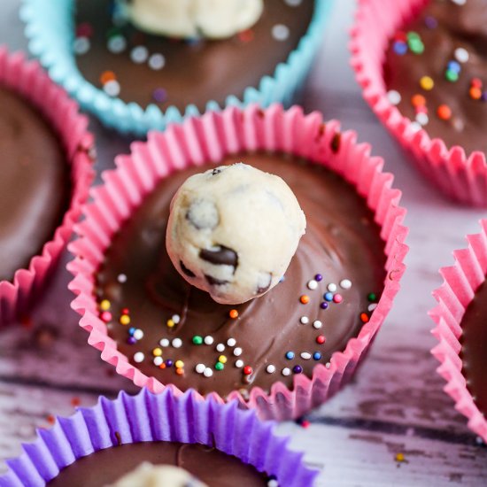 No Bake Cookie Dough Cups