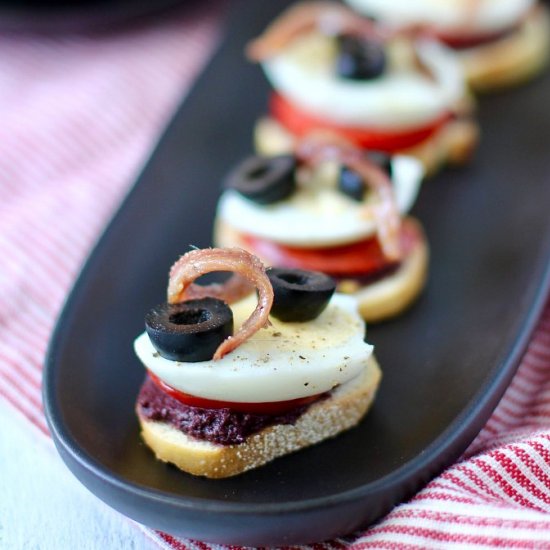 Egg and Tapenade Toasts