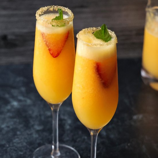 Frozen Peach Bellinis