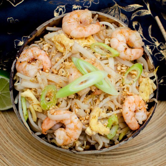 Pad Thai Noodles with Prawns