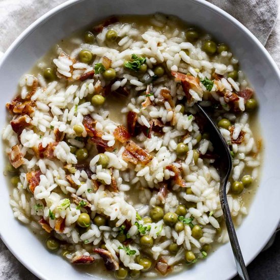 Bacon and Pea Risotto