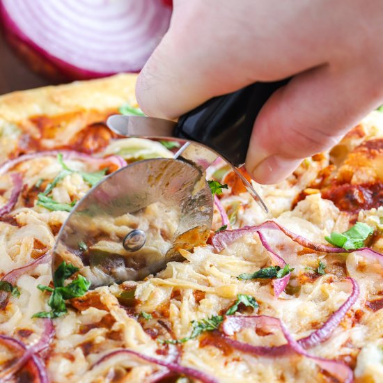 Vegan BBQ Chicken Pizza