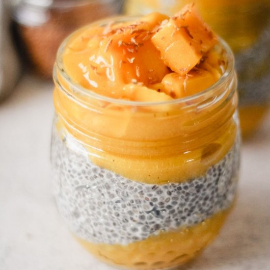 Overnight Mango Banana Chia Pudding