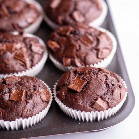 Double Chocolate Espresso Muffins