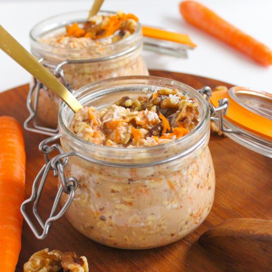 Coconut Carrot Cake Overnight Oats