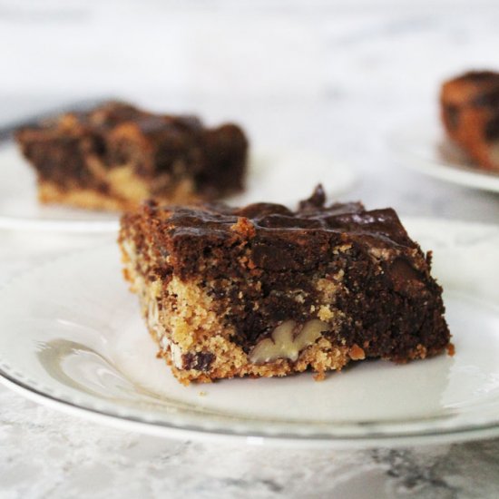 Pecan Blondie Swirl Almond Brownie