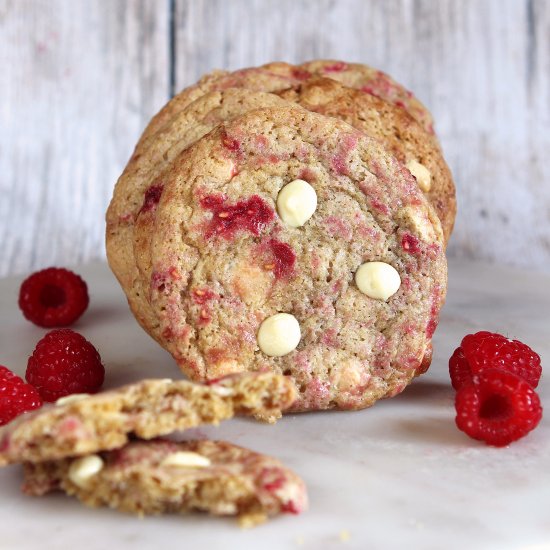 White Chocolate Raspberry Cookies